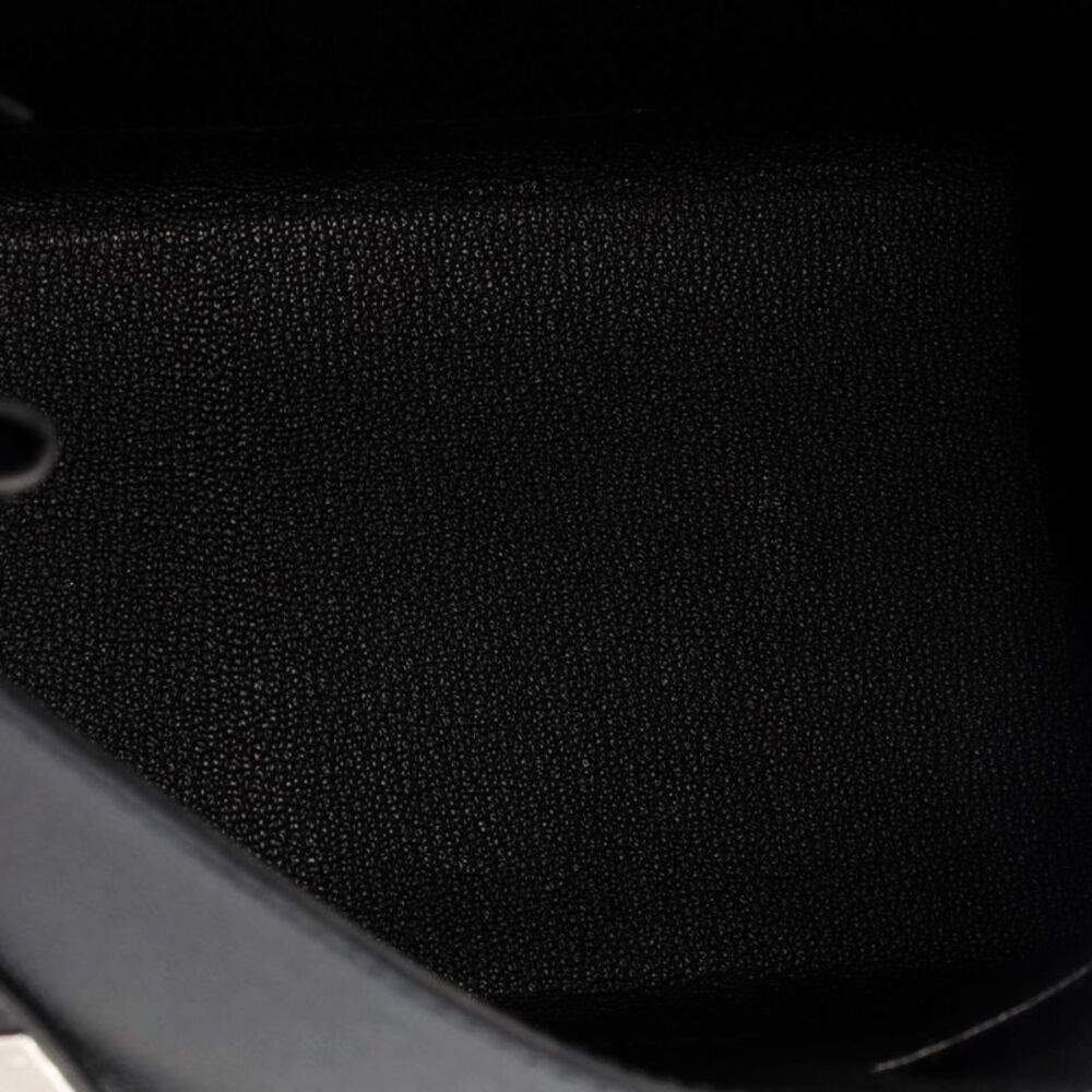 Hermes Kelly Handbag Noir Epsom with Palladium Hardware 28 Black - Picture 6 of 8